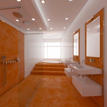 Conception de salle de bain orange-3