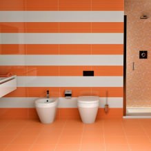 Conception de salle de bain orange-7