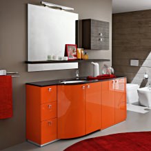 Conception de salle de bain orange-8