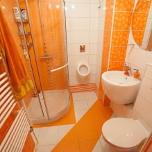 Conception de salle de bain orange-16