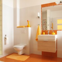 Conception de salle de bain orange-13