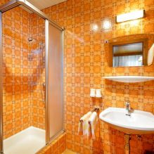 Conception de salle de bain orange-19