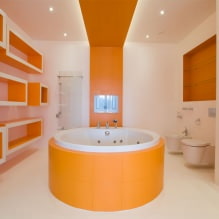 Conception de salle de bain en orange-18