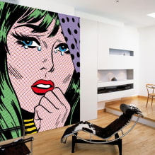 Style pop art à l'intérieur: caractéristiques de conception, choix de finitions, mobilier, peintures-7