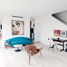 Style pop art à l'intérieur: caractéristiques de conception, choix de finitions, mobilier, peintures-17