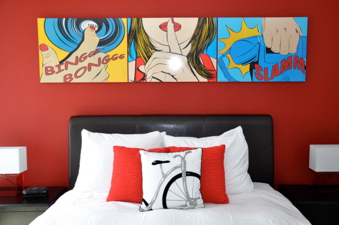 Style pop art à l'intérieur : éléments de design, choix des finitions, mobilier, tableaux