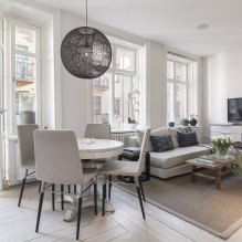 Intérieur suédois d'un studio 34 m². m-12