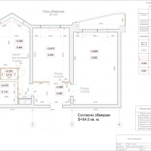 Conception d'un appartement de deux pièces 55 m². m-2