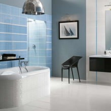 Conception de salle de bain dans les tons bleus-1