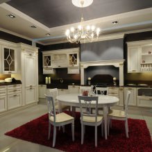 Design d'intérieur cuisine-salle à manger dans un style classique-7