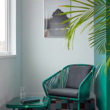 Turquoise à l'intérieur: caractéristiques, combinaisons, choix de finitions, mobilier et décor-5