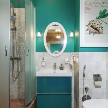 Turquoise à l'intérieur: caractéristiques, combinaisons, choix de finitions, mobilier et décor-8