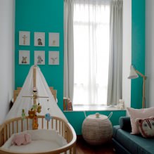 Turquoise à l'intérieur: caractéristiques, combinaisons, choix de finitions, mobilier et décor-4