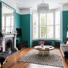 Turquoise à l'intérieur: caractéristiques, combinaisons, choix de finitions, mobilier et décor-9