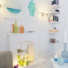 Fausses cheminées à l'intérieur du salon-3