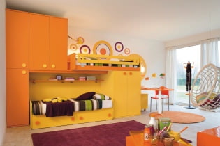 Couleur orange dans la chambre des enfants: caractéristiques, photos