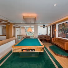 L'intérieur de la salle de billard de la maison: règles de conception, photo-5