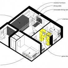 Design moderne d'un appartement de trois pièces de 80 m². m. à Moscou-3